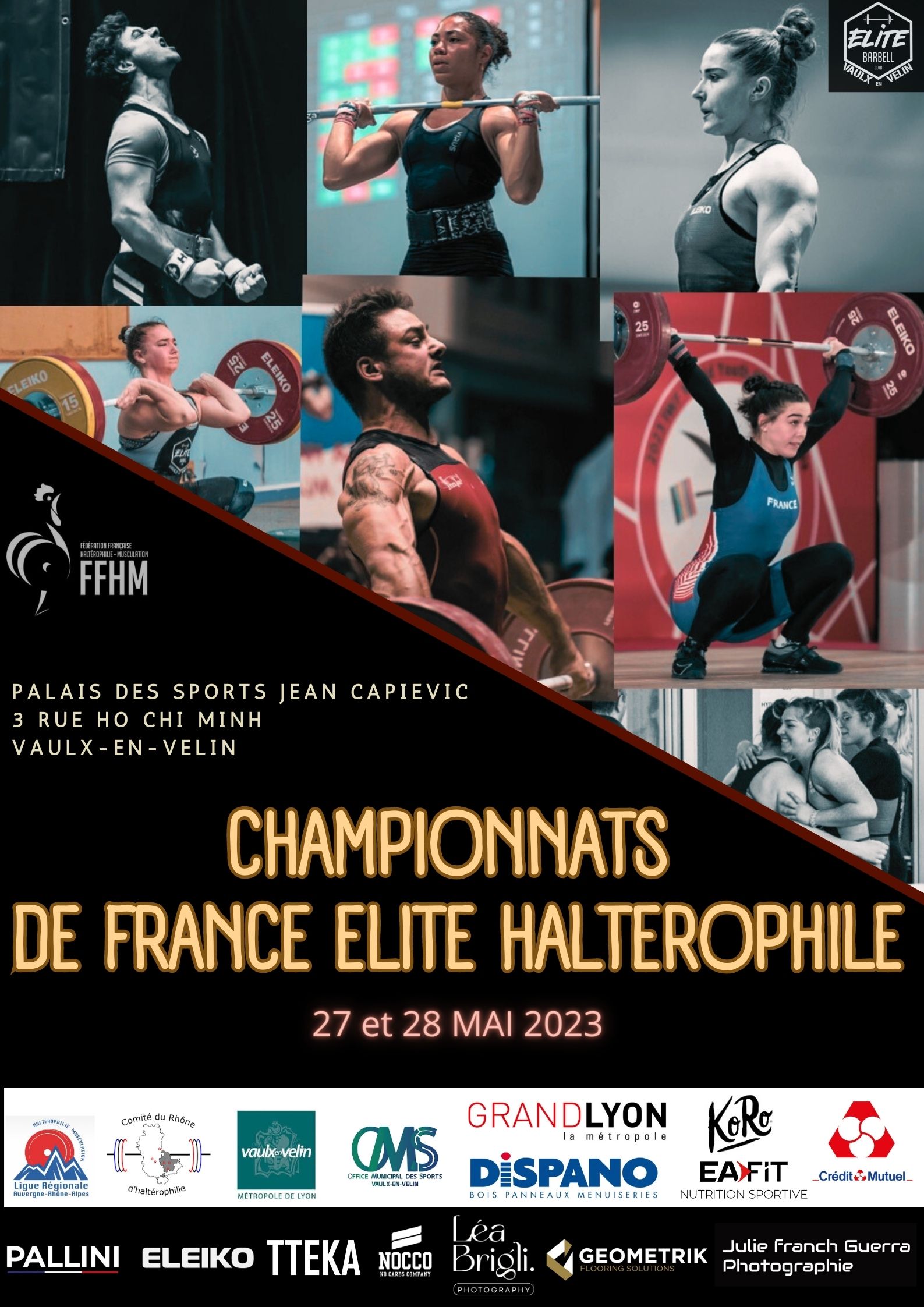 CHAMPIONNATS DE FRANCE ELITE U15, U17, U20 ET SENIORS D'HALTÉROPHILIE 2023