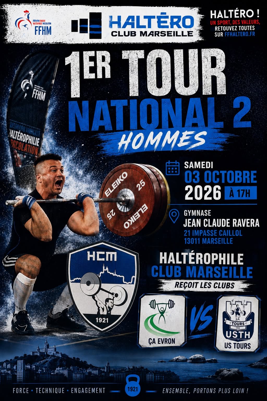 Championnat de France Nationale 2, 1re journée
